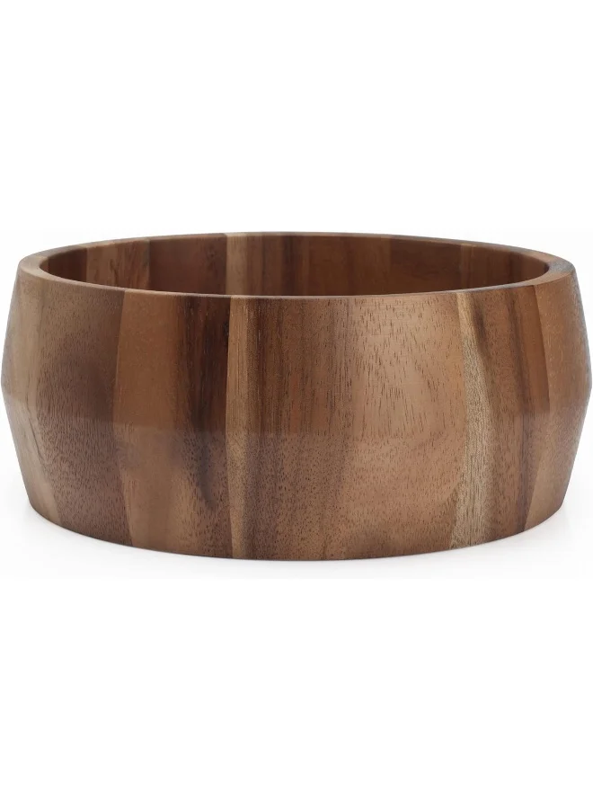 BILLI Billi Acacia Round Serving Bowl For Fruits Or Salads, Large Single Bowl, Dia 24 X 10H cm.