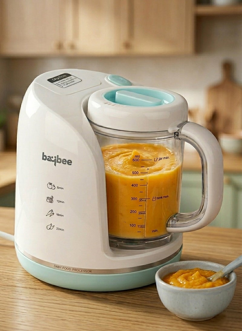 BAYBEE Premium 4-In-1 Smart Multifunction Electric Food Processor, Steamer, Blender With 600 ML Jar, Steam Basket And Scraper - Image 1