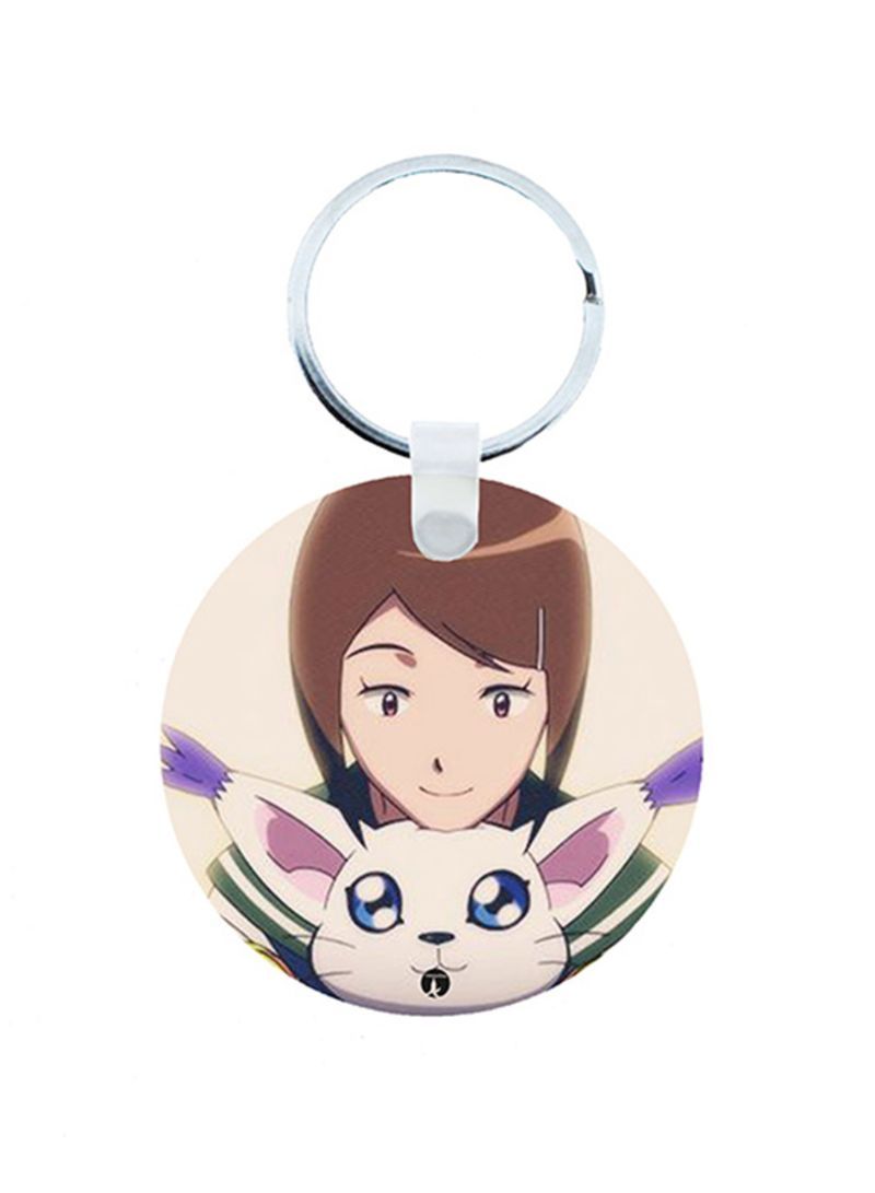 Digimon Anime Wooden Keychain