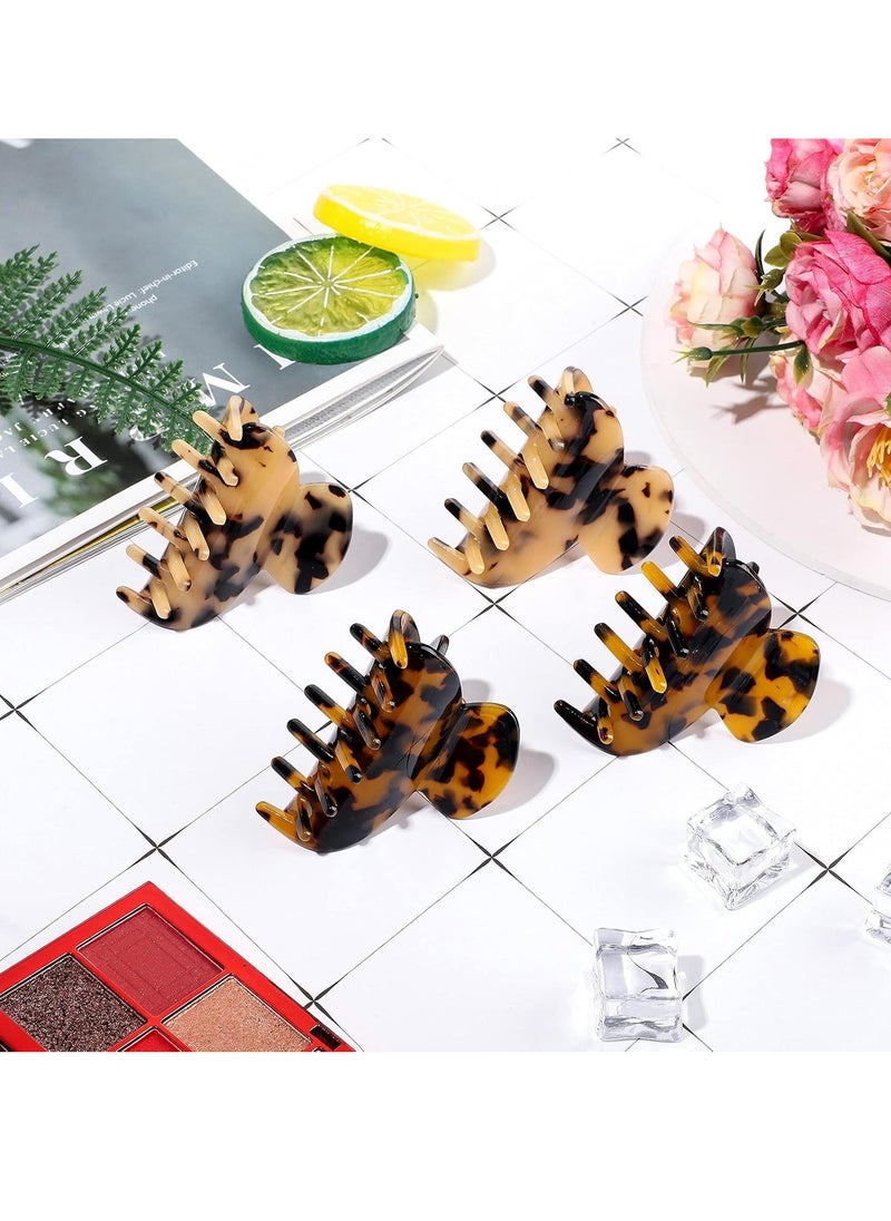 WILLBOND 6 Pieces Medium Hair Claw Clips for Thin Hair 2.6 Inch Tortoise Shell Hair Clip Banana Clips Jaw Clips French Style Barrettes hair Clip Accessories for Women Girls(Vivid Patterns)  - Image 2