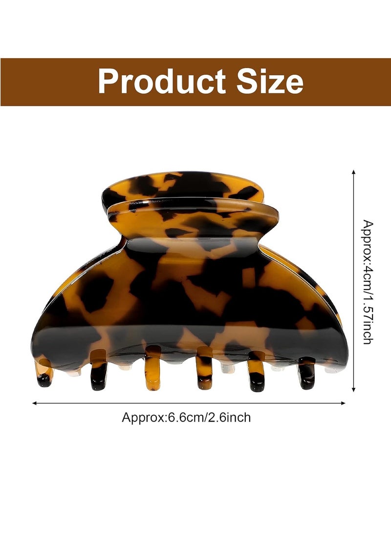 WILLBOND 6 Pieces Medium Hair Claw Clips for Thin Hair 2.6 Inch Tortoise Shell Hair Clip Banana Clips Jaw Clips French Style Barrettes hair Clip Accessories for Women Girls(Vivid Patterns)  - Image 4