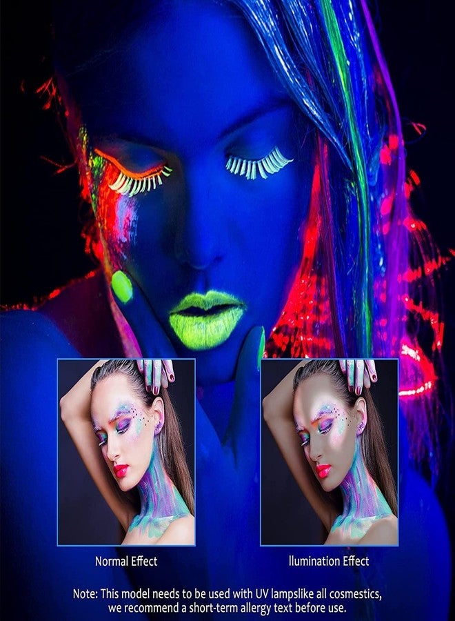 Ausbond 12 Pcs Glow in The dark Light Body UV Face Paint, Face Painting Kit, Crayons Kit Fluorescent neon Body Paints for Adults for Birthday Party Halloween Masquerade Makeup Outdoor - Image 4