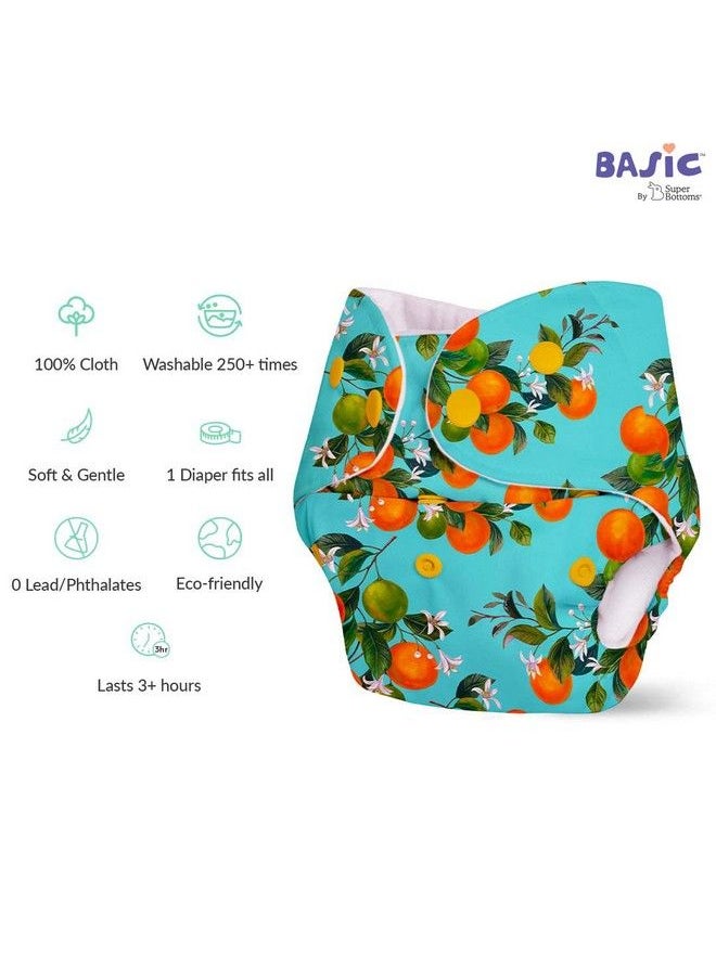 Superbottoms 2 Basic Assorted Reusable Cloth Diaper For Babies 0 3 Years ; Freesize Adjustable Washable & Organic Baby Diapers For Day Time Use (Comes With Quick Dry Foladable Dry Feel Pad;Soaker;Insert)  - Image 4