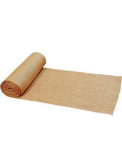 Home Buy HOME BUY Burlap Table Runner ,Shelf Liner ,Drawer Long Burlap Roll Fabric Rolls one Sided Laminated Waterproof Jute, Burlap Runner for Weddings, Home Decorations and Crafts (30CM X 2M , Brown)  - Image 3