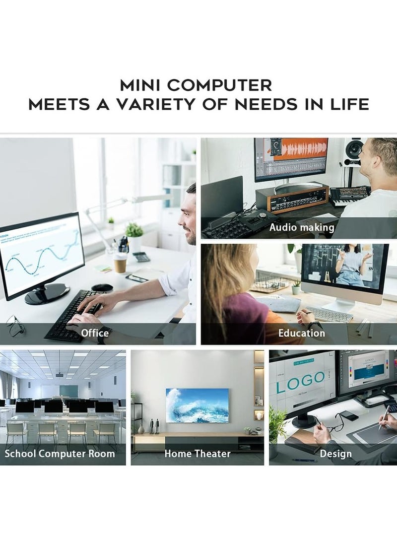 Beelink - Mini S Mini PC Computers Desktop Windows 11 Pro，8GB DDR4 RAM 256GB SSD，Intel 11th Gen 4-Cores 2.9Ghz N5095, Dual HDMI 4K 60Hz/Gigabit Ethernet/WiFi/BT, Support 2.5 inch HDD - Image 1