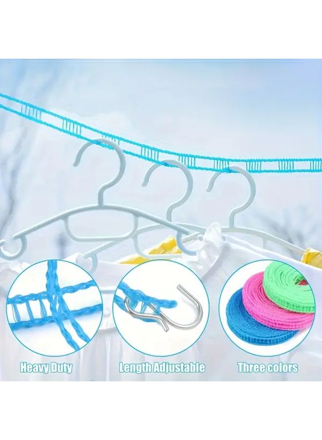 2pcs Assorted Windproof Clothes Hanger Portable Outdoor Drying Rack for Garden Travel RV - Image 3