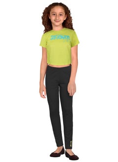 Allen Solly Junior Girl's Leggings (Pack of 2) (AGLGERGF727719_Black_12)