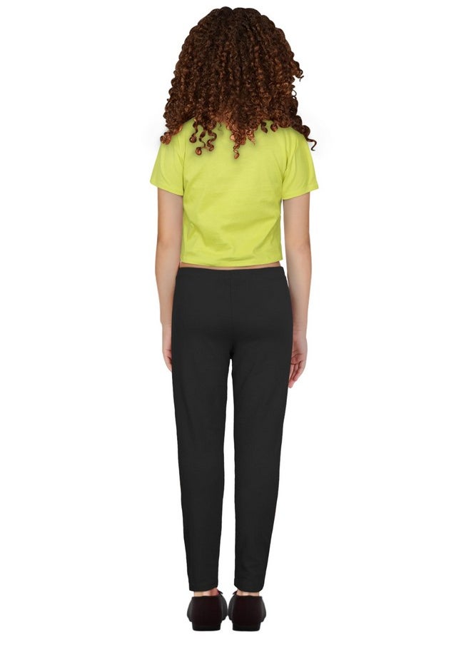 Allen Solly - Allen Solly Junior Girl's Leggings (Pack of 2) (AGLGERGF727719_Black_12) - Image 1