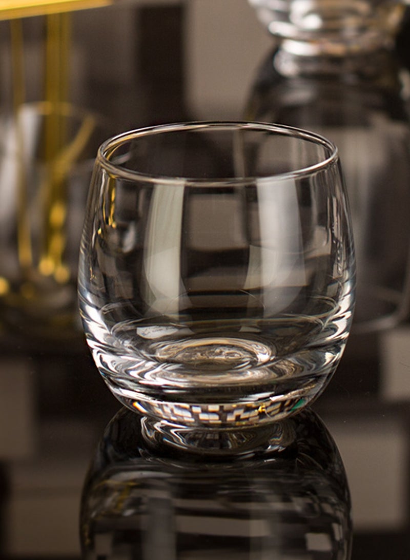 عبوة من 6 أكواب شفافة من زجاج البورسليكات العالي سعة 300 مل - تصميم دائري، متين وأنيق لتقديم الماء والعصائر والمشروبات - Image 5