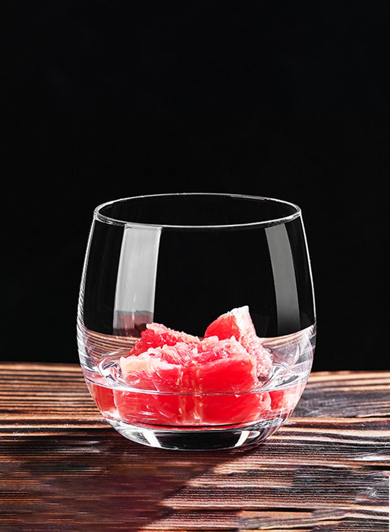 عبوة من 6 أكواب شفافة من زجاج البورسليكات العالي سعة 300 مل - تصميم دائري، متين وأنيق لتقديم الماء والعصائر والمشروبات - Image 3