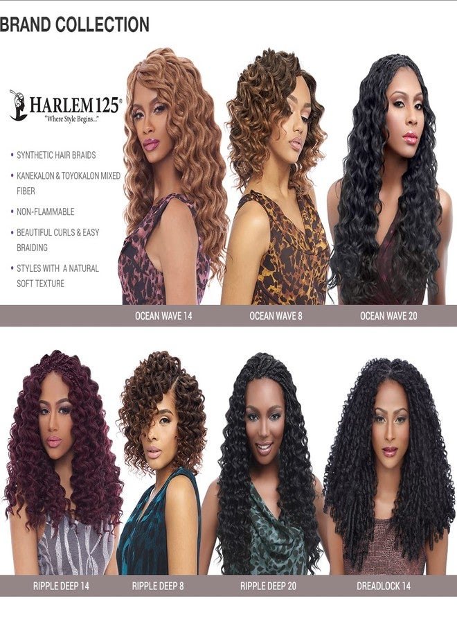 Harlem 125 Harlem125 Synthetic Hair Braids Kima Braid Ripple Deep 14" (3-pack, P1B/30) - Image 5