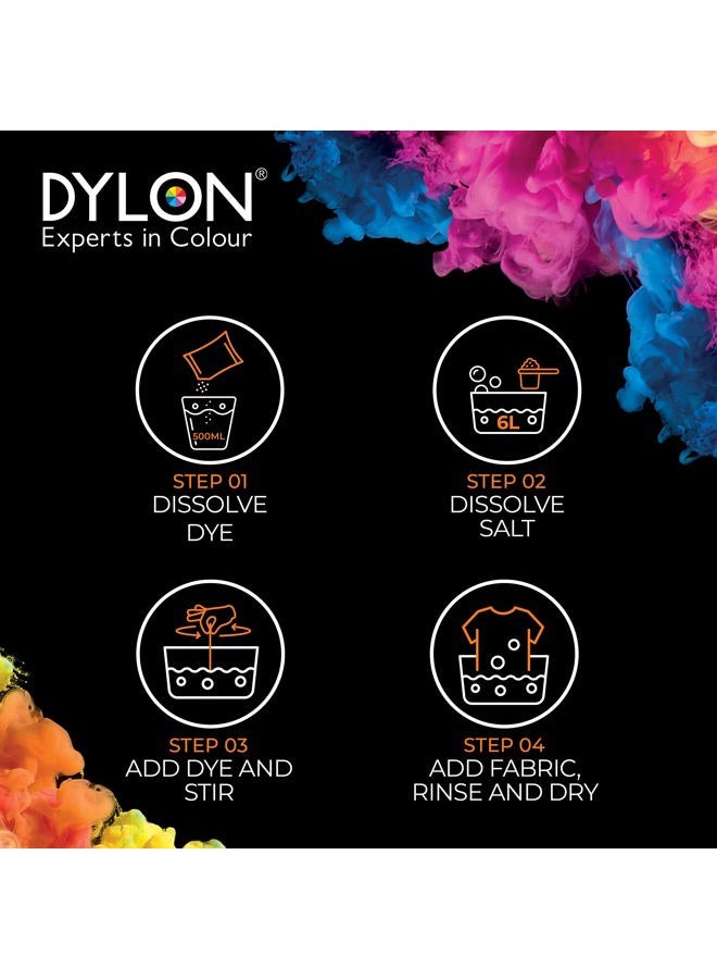 DYLON صبغة يد ديلون، كيس صبغة قماش للملابس، الأثاث الناعم والمشاريع، 50 جرام - أسود مكثف - Image 4
