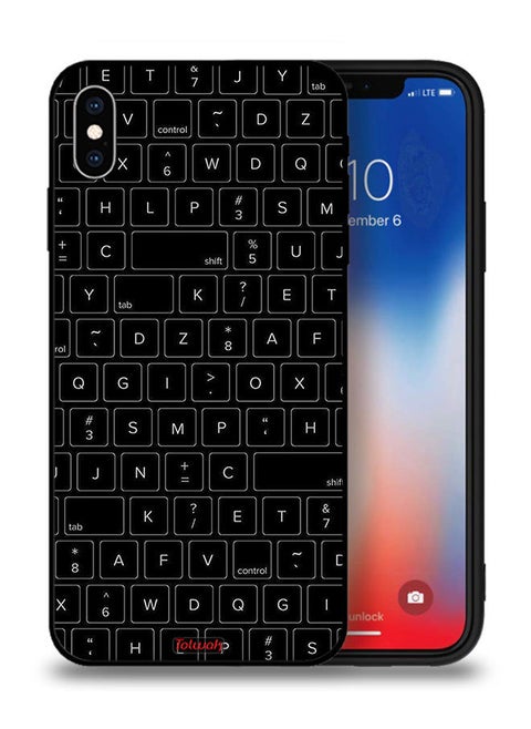 Apple iPhone XS Max Protective Case Random Keyboard Keys Pattern