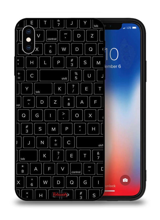 Tolwak - Apple iPhone XS Max Protective Case Random Keyboard Keys Pattern - Image 1