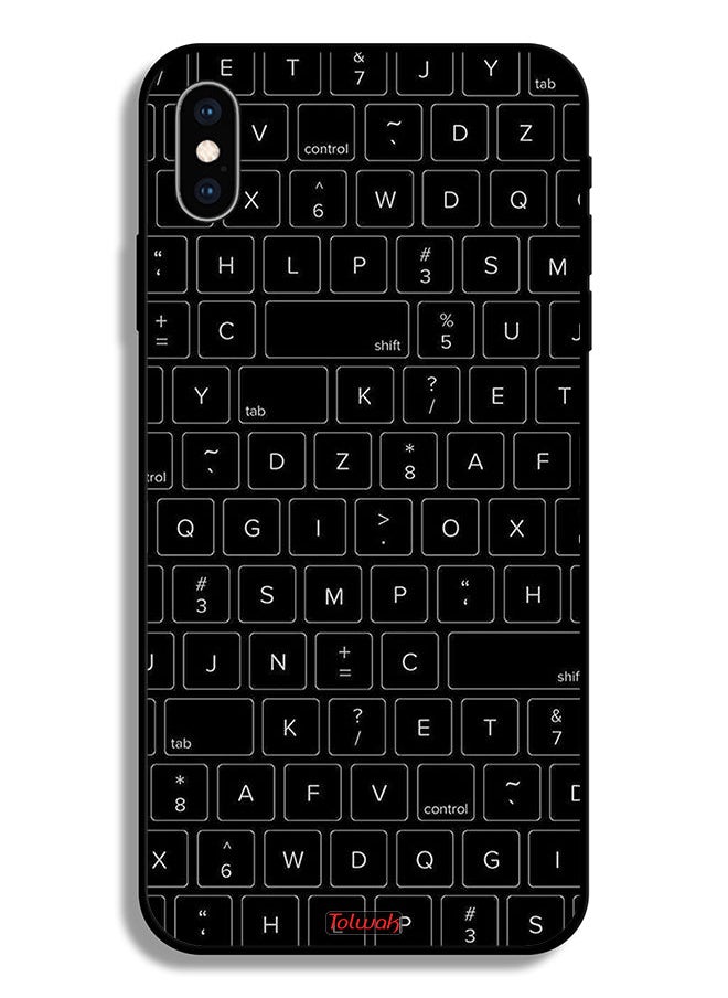 Tolwak - Apple iPhone XS Max Protective Case Random Keyboard Keys Pattern - Image 1