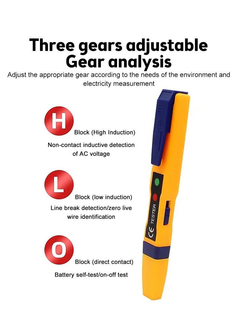 Rubik - Non-Contact Digital 12-1000V AC Voltage Detector Tester Pen Meter Volt Pencil - Image 1