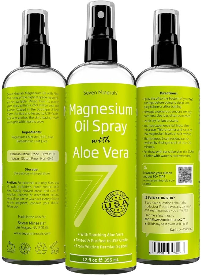 Seven Minerals Magnesium Oil Spray with Aloe Vera - Image 4