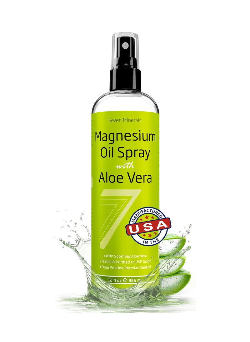 Seven Minerals Magnesium Oil with Aloe Vera, 12oz  - Image 1