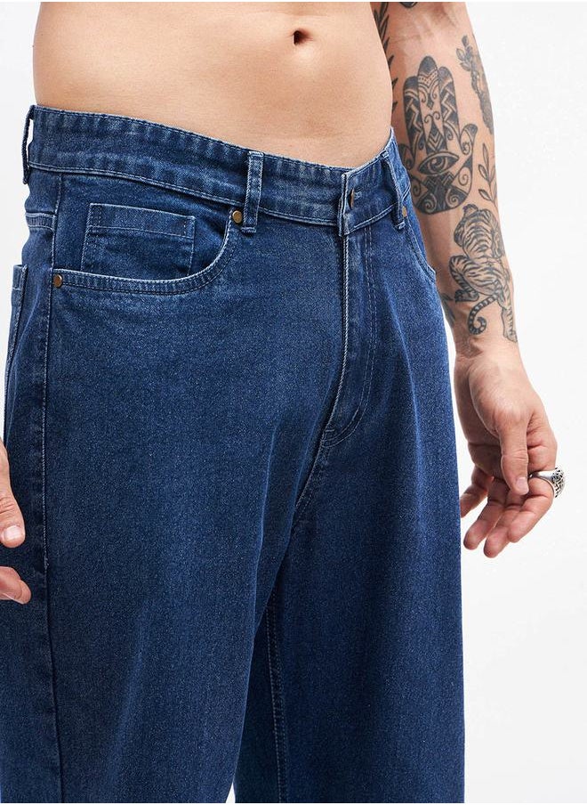 Mascln Sassafras - Knee Slit Relaxed Fit Jeans by Styli - Image 1