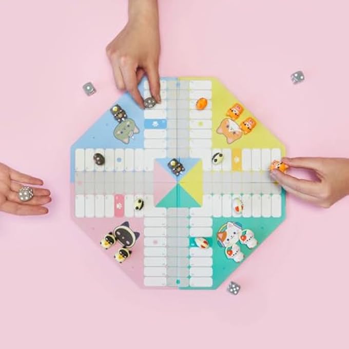 balvi Purrchisi Classic Board Game in Original Kawaii Design PlasticHard Cardboard - Image 3
