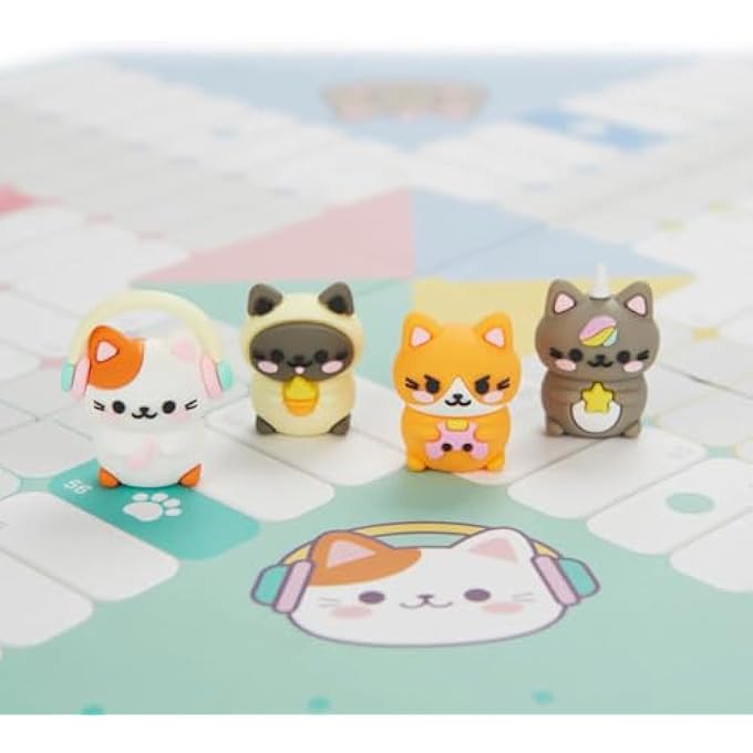 balvi Purrchisi Classic Board Game in Original Kawaii Design PlasticHard Cardboard - Image 5