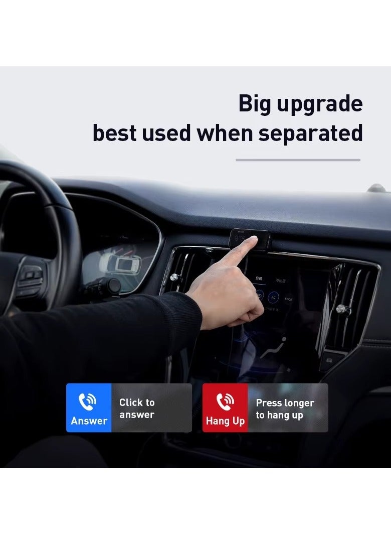 Baseus Universal Wireless Car Charger MP3 with Bluetooth 5.0, Dual USB 5V/3.1A Fast Charging, FM Transmitter 87.5-108MHz, Hands-Free Calling, LED Battery Voltage Display, Supports iPhone, Samsung, Huawei, Xiaomi, TF Card and USB Disk up to 32GB, 12-24V Car Charger - Image 3