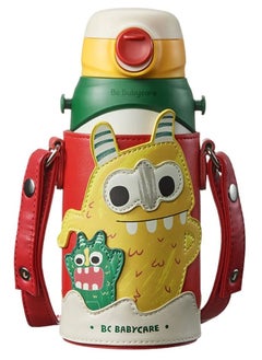 Babycare Babycare - 3-in-1 BPA-Free Leak-Proof Insulated Vacuum Bottle with Straw, Monster Design – 600 ml  - Image 1