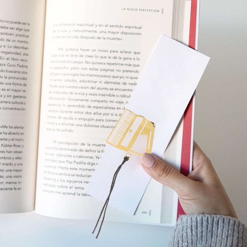5pcs Metal Musical Instruments Bookmarks Set Random Styles Decorative Book Page Markers - Image 5
