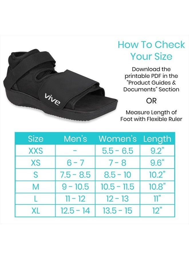 VIVE Post Op Shoe - Lightweight Medical Walking Boot with Adjustable Strap - Orthopedic Recovery Cast Shoe for Post Surgery, Fractured Foot, Injured Toes, Stress Fracture, Sprains - Left or Right Foot  - Image 3