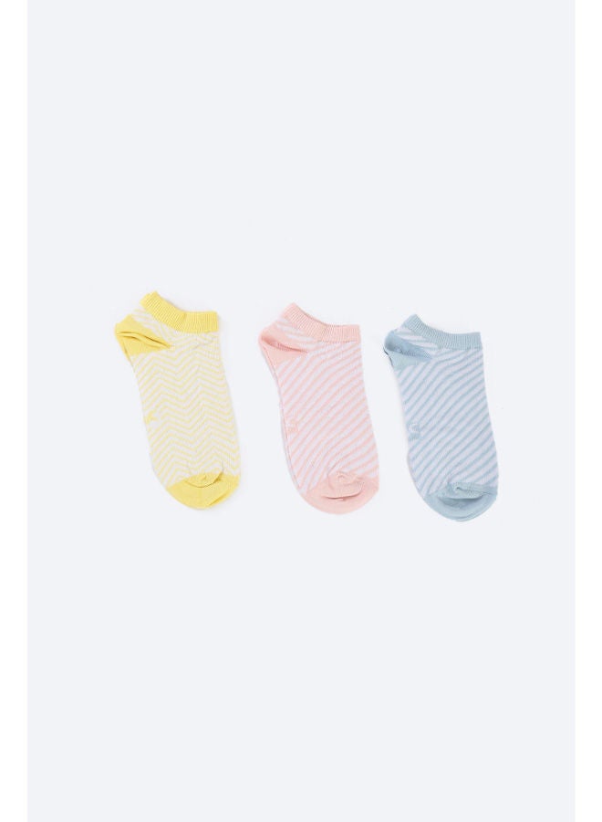 Carina Cotton Ankle Socks - 3 Pairs  - Image 2