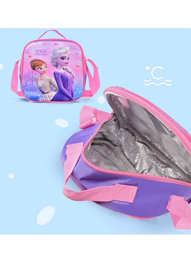 Beauenty 3in1 3D Disney Frozen Printed Backpack Large Capacity Trolley School Bag With Lunch Bag & Pencil Bag Water Resistant, Perfect for Girls Ages 3-8 - Image 2