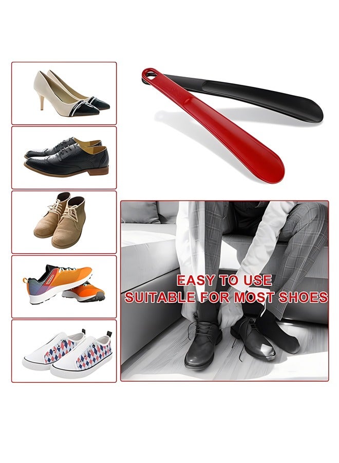 25cm Shoe Horn Long Handled,Lazy Shoe Helper，2 Pieces Shoe Horns with Hanging Holes，Extra Long Shoe Horns for Men Women the Elderly, - Image 5