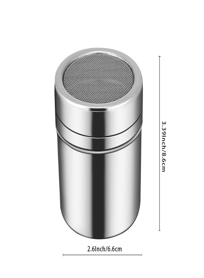 ZUIHUI Powder Sugar Shaker Duster with Lid, Fine Mesh Shaker Powder Cans for baking soda Cocoa Cornstarch Coffee Flour ect(1 Pack) - Image 2