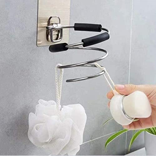 DHVSAM Hair Dryer Holder Wall Mount,Bathroom & Bedroom Hair Care Styling Tools Organizer for Flat Iron,Curling Wand,Hair Straightener (Black) - Image 2