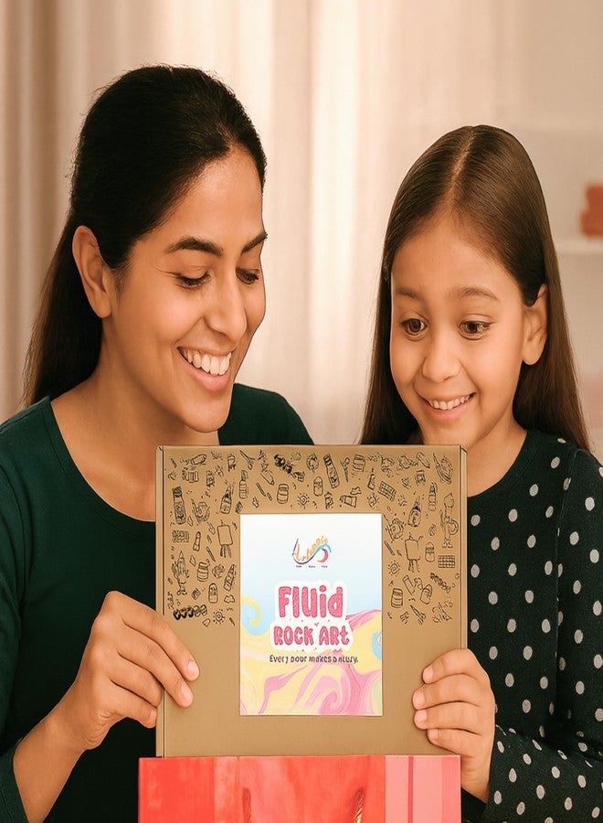 Artiggle مجموعة فن الصخور السائلة من أرتيجل | مجموعة رسم بالصب السائل يمكنك صنعها بنفسك، تتضمن 6 صخور، و6 ألوان باستيل للصب، وأكواب، وملاعق تقليب | ألعاب فنية وحرفية للأطفال | غير سامة | هدية رائعة للبنات والأولاد من عمر 4 إلى 13 عامًا - Image 5