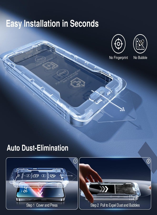 SMARTDEVIL 2PACK for iPhone 13 Pro Max/14 Plus Privacy Screen Protector 6.7inch Shatterproof Tempered Glass [True 28°Anti Spy] [9H Hardness] [Auto Dust-Elimination Install], [Bubble Free] - Image 2