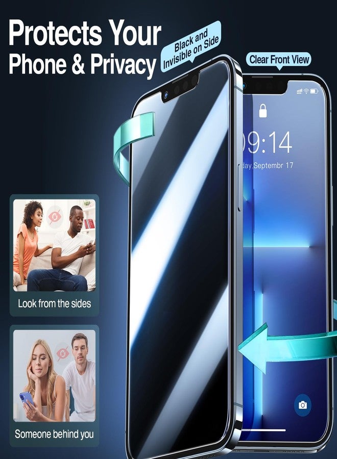 SMARTDEVIL 2PACK for iPhone 13 Pro Max/14 Plus Privacy Screen Protector 6.7inch Shatterproof Tempered Glass [True 28°Anti Spy] [9H Hardness] [Auto Dust-Elimination Install], [Bubble Free] - Image 3