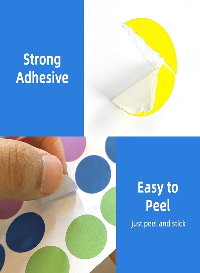Printholic 1600 PCS Colored Dot Stickers Round Color Coding Labels Polka Circle Dot Label Sticker for Office,Classroom,Papers Etc - Image 3