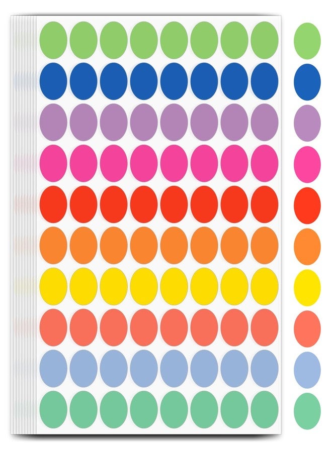 Printholic 1600 PCS Colored Dot Stickers Round Color Coding Labels Polka Circle Dot Label Sticker for Office,Classroom,Papers Etc - Image 1
