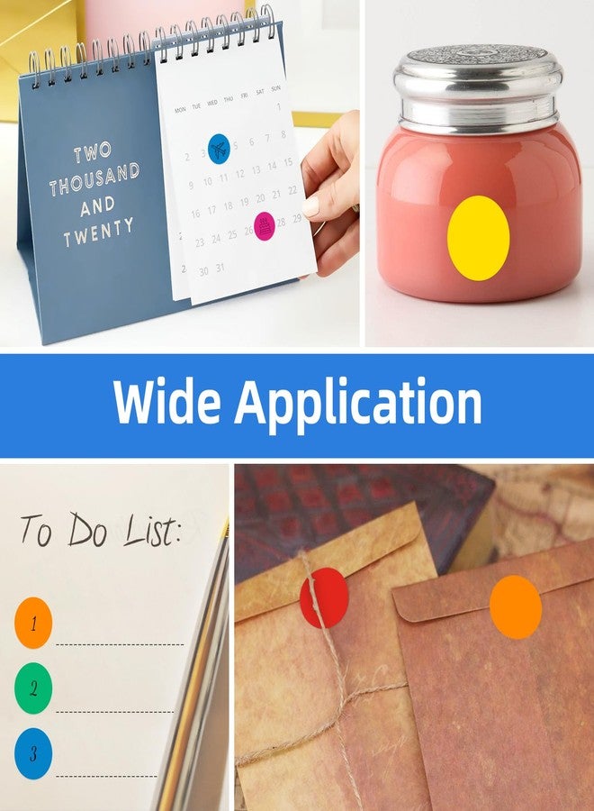 Printholic 1600 PCS Colored Dot Stickers Round Color Coding Labels Polka Circle Dot Label Sticker for Office,Classroom,Papers Etc - Image 4
