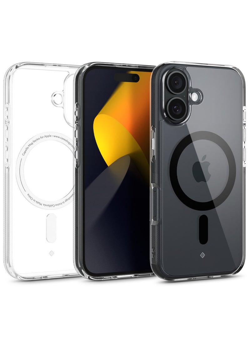 Caseology غطاء كابيللا ماج آيفون 16 ماج سيف (2024) - أسود شفاف - Image 1