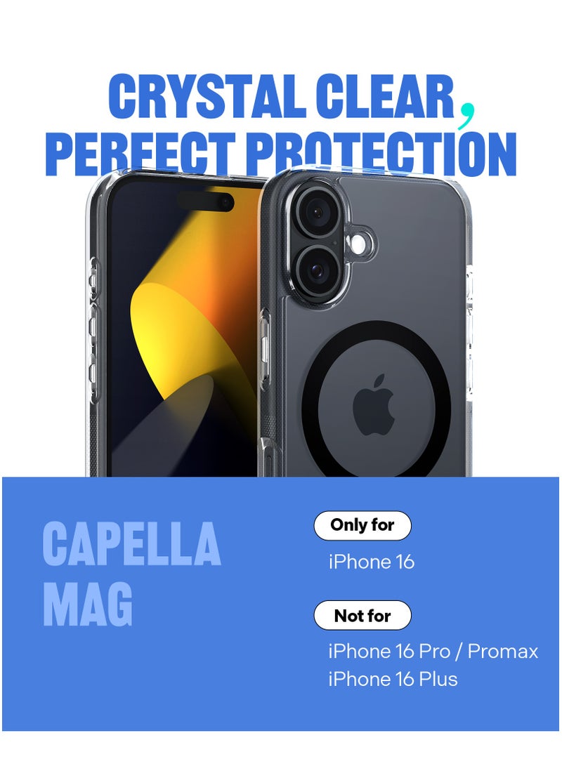 Caseology غطاء كابيللا ماج آيفون 16 ماج سيف (2024) - أسود شفاف - Image 2