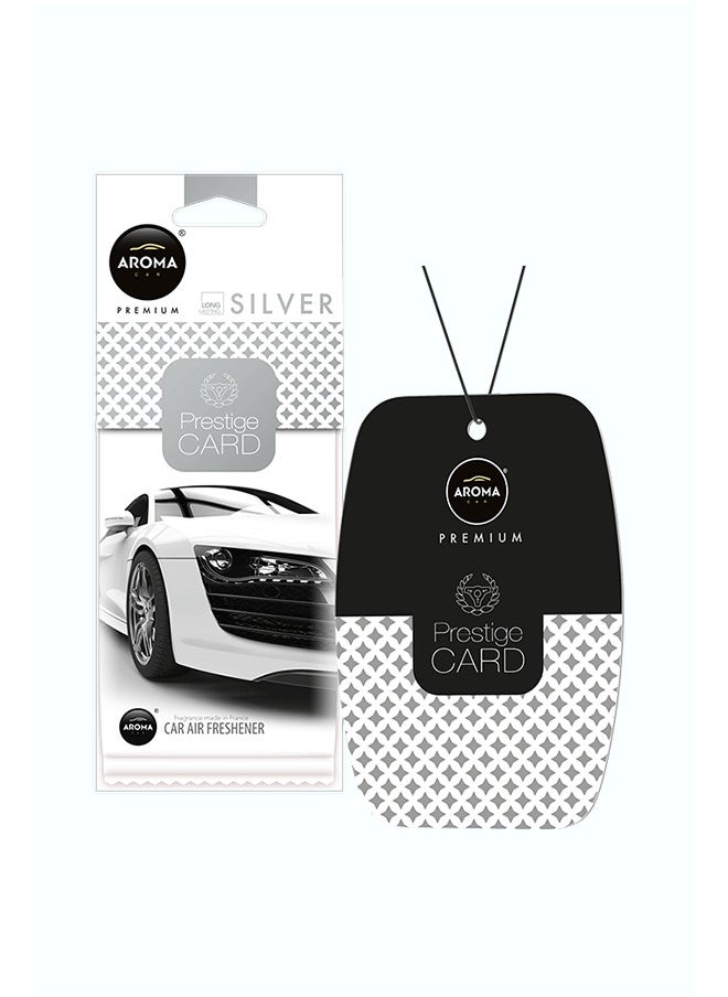 Aroma Cellulose Prestige Card Car Air Freshener Silver  - Image 2