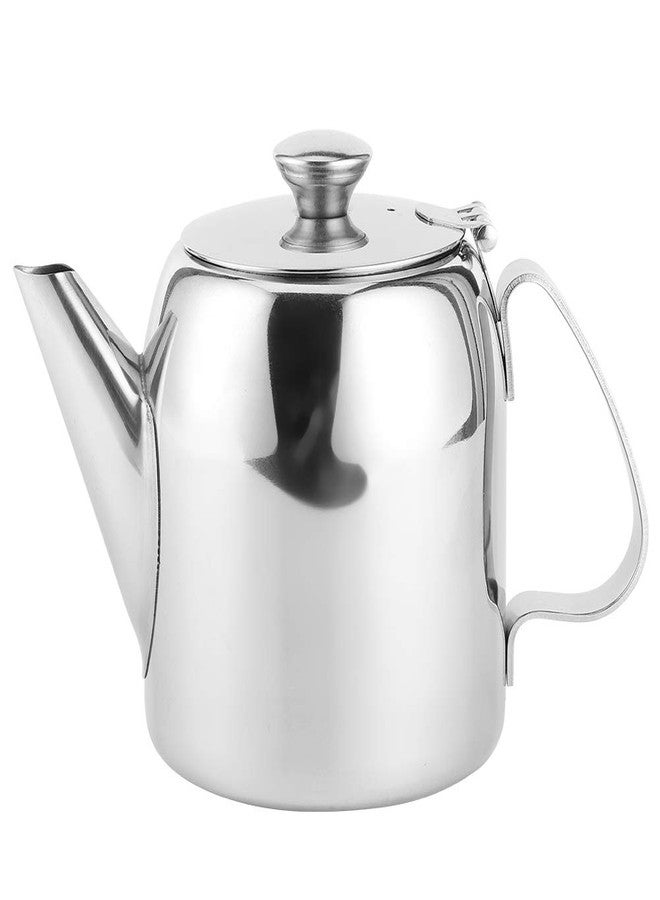 Milltrip Stainless Steel Teapot, 20oz Coffee Pot Teapot with Short Spout, Cold Brew Kettle Cold Water Jug, Stainless Steel Tea Kettles Pot Gooseneck Teapot for Home, Kitchen, Hotel, Restaurant - Image 1