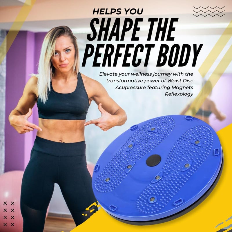 PRO365 Waist Disc Twist Board | Acupressure | Magnets Reflexology | 140 Kg Capacity | 1 Year Brand Warranty | Slimming Abdominal 5 in 1 | Tummy Twister, Blue - Image 5