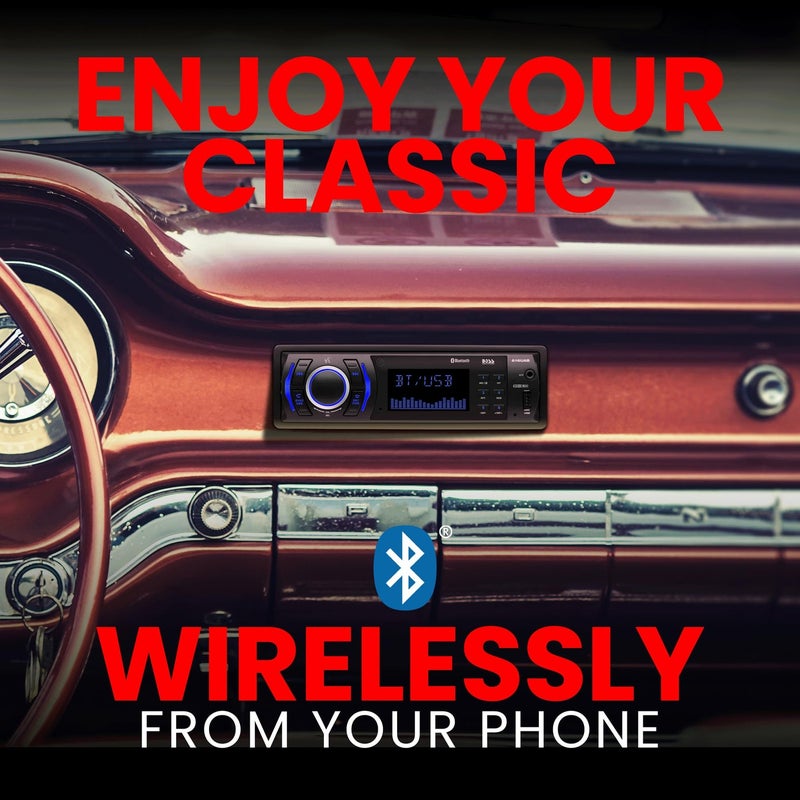 BOSS Audio Systems 616UAB Car Stereo With Bluetooth - Single DIN, MP3, USB, Aux-in, AM/FM, No CD DVD Player - Image 3