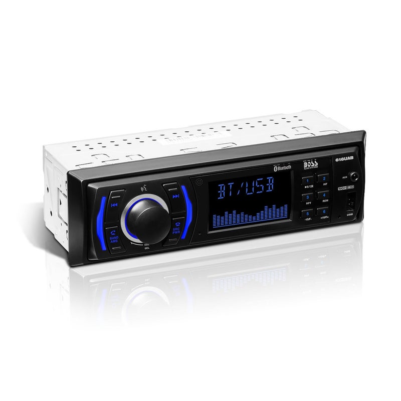 BOSS Audio Systems 616UAB Car Stereo With Bluetooth - Single DIN, MP3, USB, Aux-in, AM/FM, No CD DVD Player - Image 1