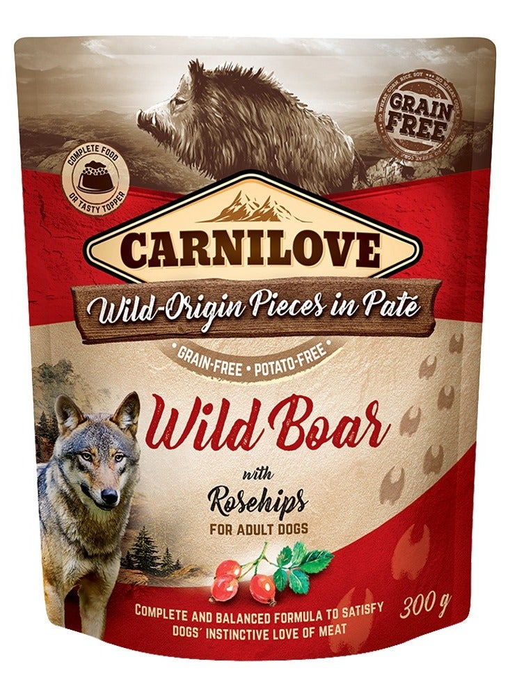 Carnilove Rosehip for Adult Dogs (Wet Food Pouches) 12x300g