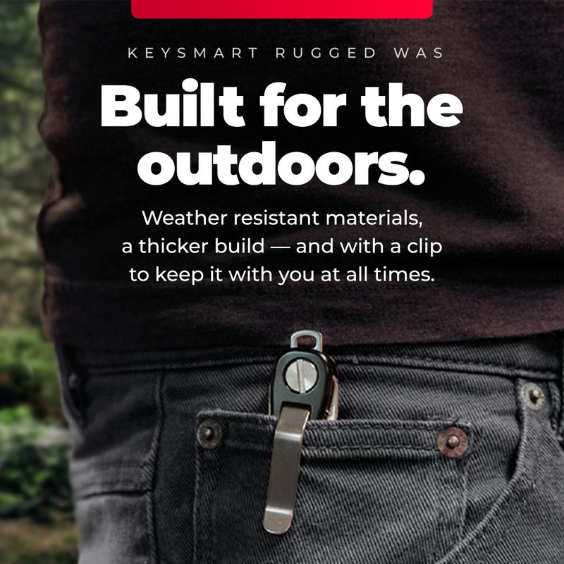 key smart KeySmart Rugged - Multi-Tool Key Holder with Bottle Opener and Pocket Clip (up to 14 Keys, Titanium)  - Image 3