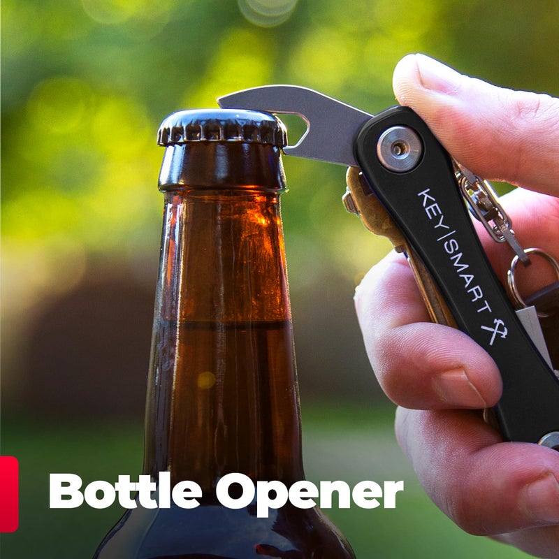 key smart KeySmart Rugged - Multi-Tool Key Holder with Bottle Opener and Pocket Clip (up to 14 Keys, Titanium)  - Image 4